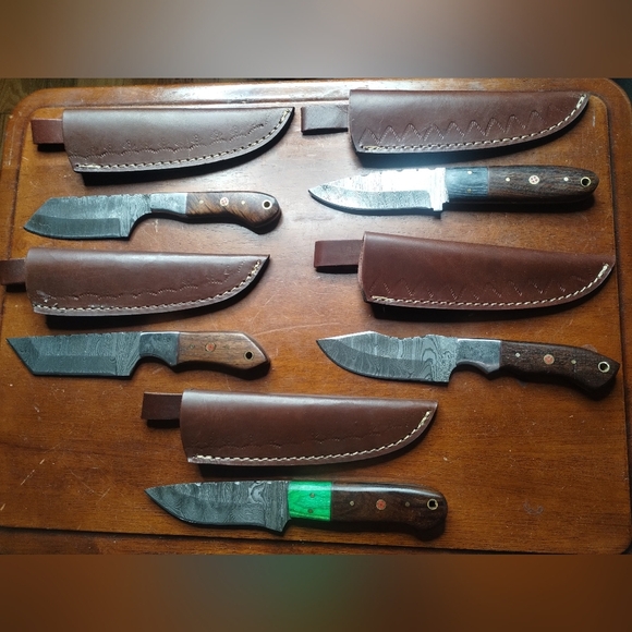 Other - New Reseller Wholesale Lot Damascus Steel Hunting Knives Blade Sheath